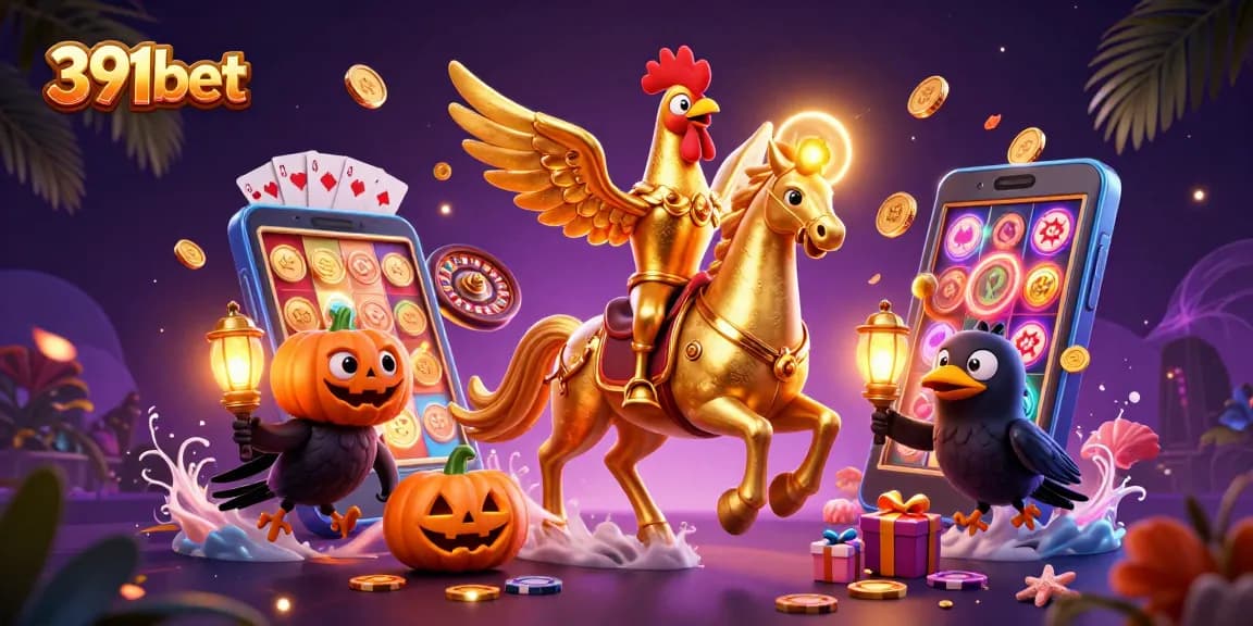 Engage in thrilling gameplay at 391bet with vibrant casino scenes and exciting game elements.