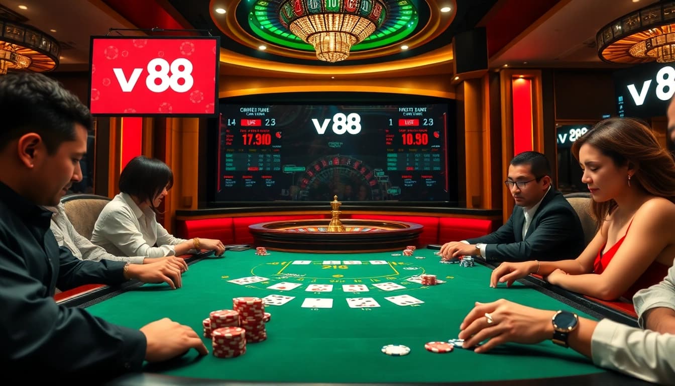 Betting enthusiasts enjoy poker games at vn 88, highlighting excitement and strategy.