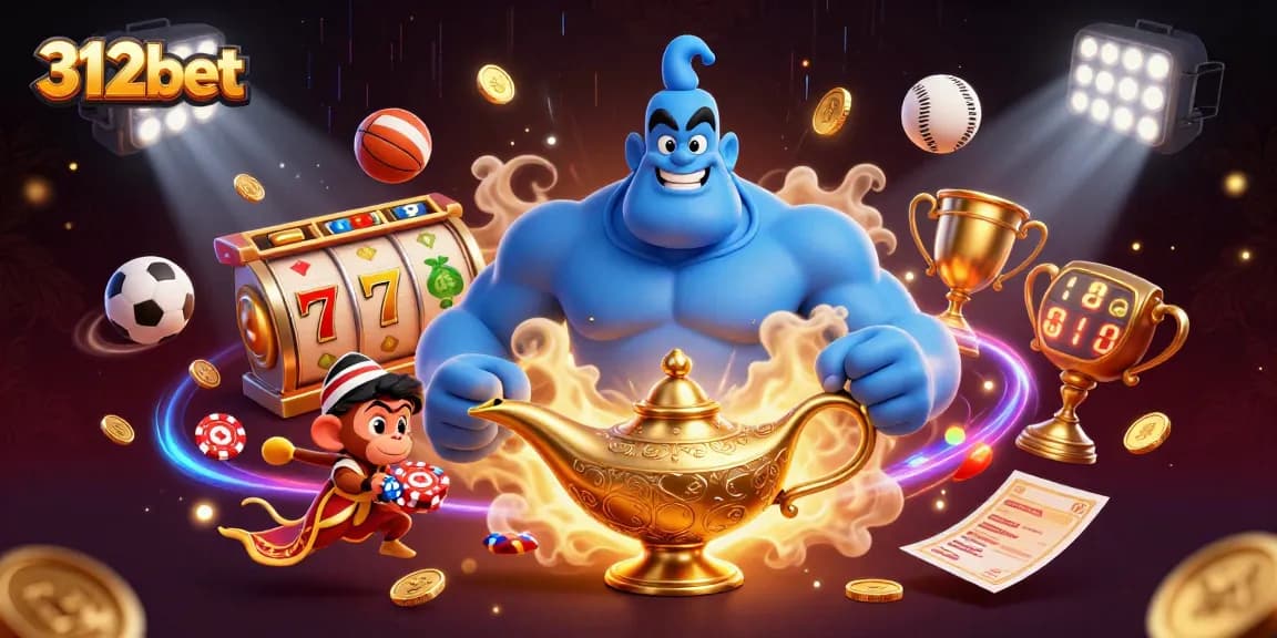 Experience exciting slots at 312bet with glowing jackpots and vibrant casino elements
