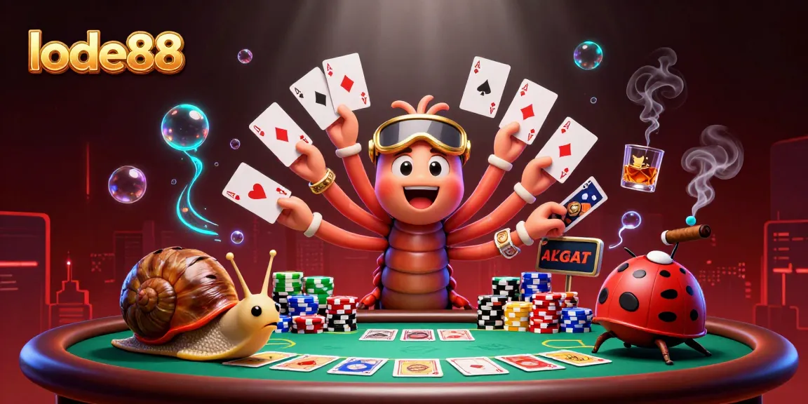 Experience exciting gameplay at lode88 with our lively 3D casino illustration depicting thrilling poker action.