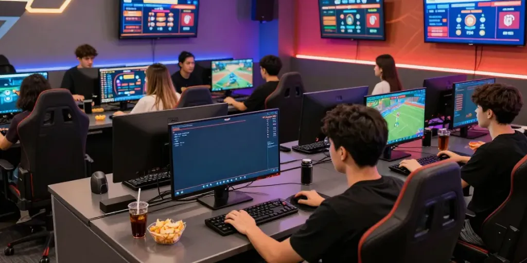 Engaged players at https://man88.hair/ immersed in online gaming, showcasing sports betting and digital casino games.
