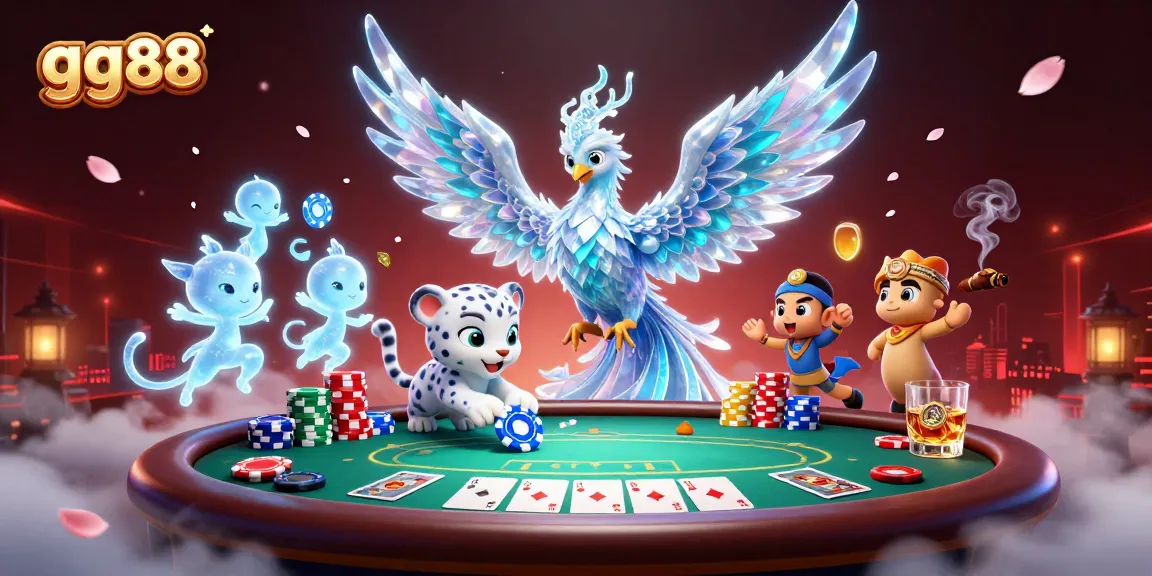 Engage with gg88's thrilling sports betting experience featuring vibrant poker elements.