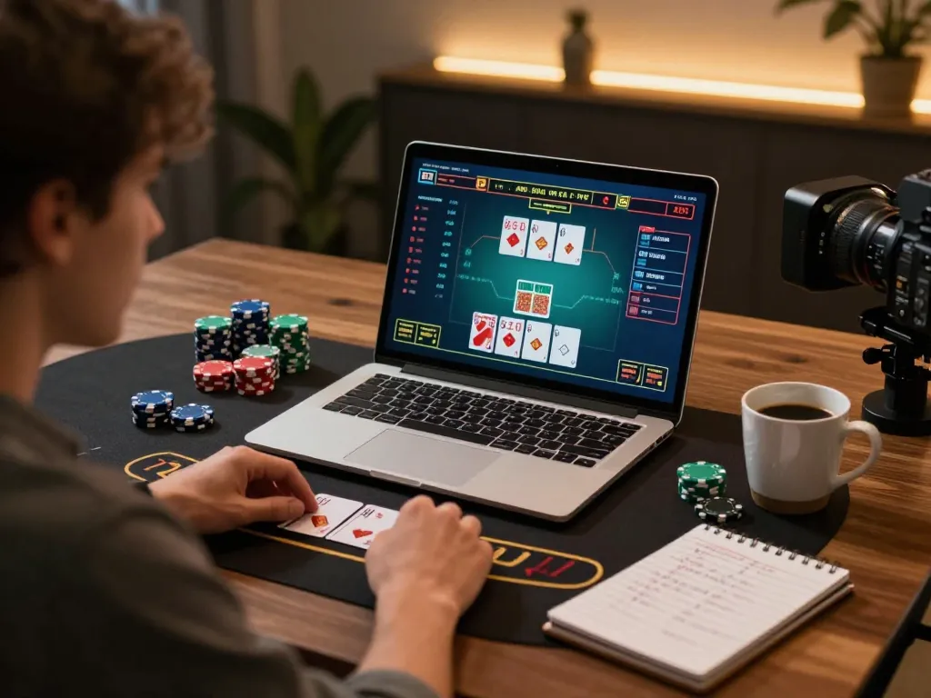Engage in exciting online gameplay at va88 with blackjack strategies and a cozy workspace