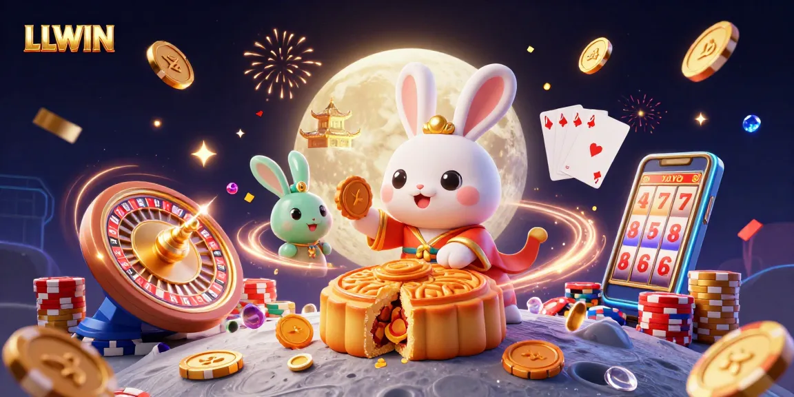 Experience thrilling gameplay at LLWIN, with moon rabbits and casino elements bursting with excitement!