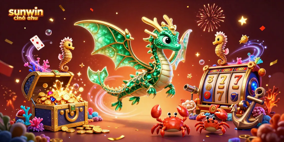 Experience the excitement of sunwin chính thức with our vibrant casino illustration featuring dynamic gameplay elements.