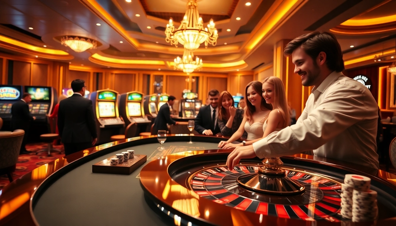 Players engaging in an exciting game of roulette at 188 bet casino, showcasing vibrant atmosphere.