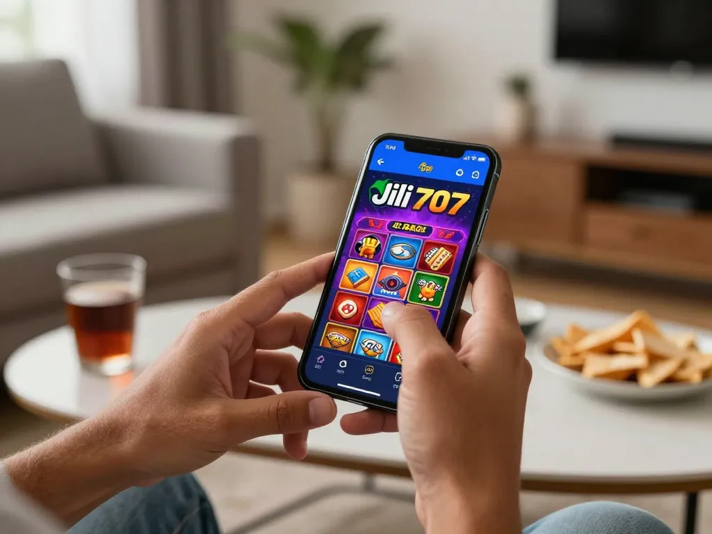 Play exciting games on the jili707 app Brazil in a cozy home environment.