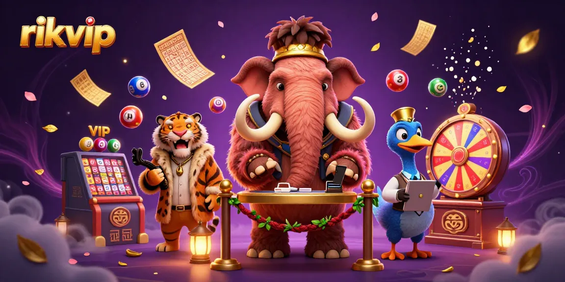 Experience thrilling gameplay at rikvip with colorful lottery elements and charming cartoon characters.