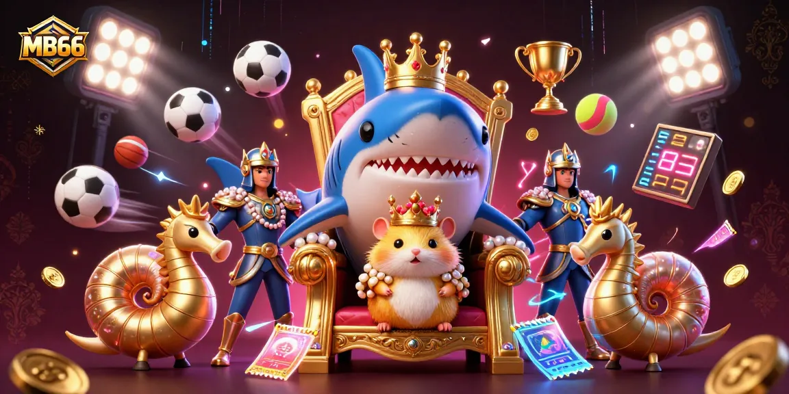 MB66 features an enthralling gaming world with a golden hamster king, pearl-armored seahorse guards, and dynamic sports elements.
