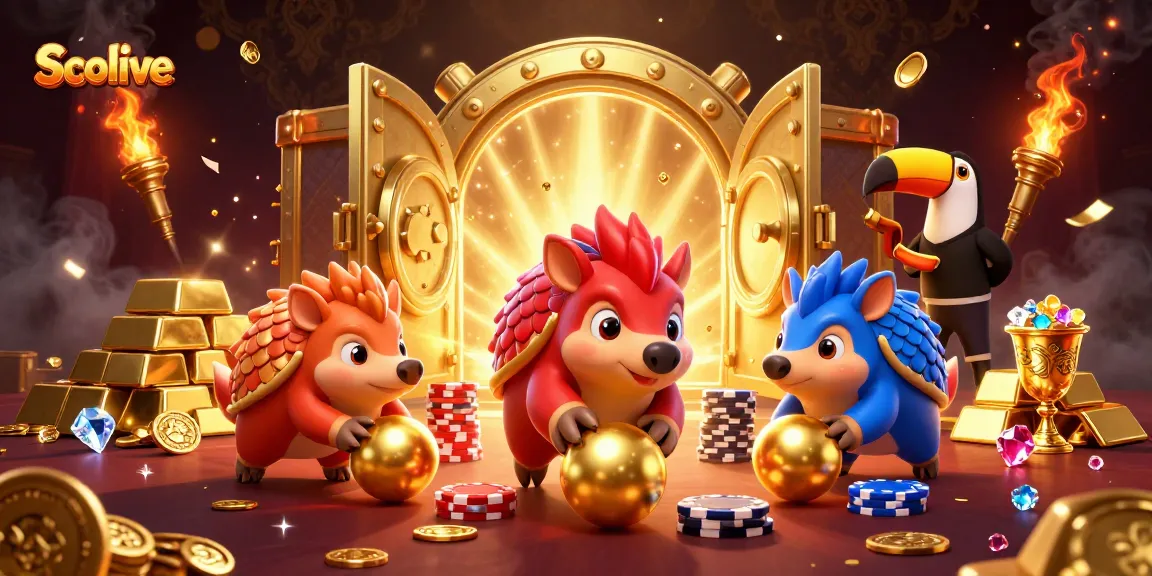 Socolive brings excitement as rival pangolins roll golden balls in dynamic casino scene.