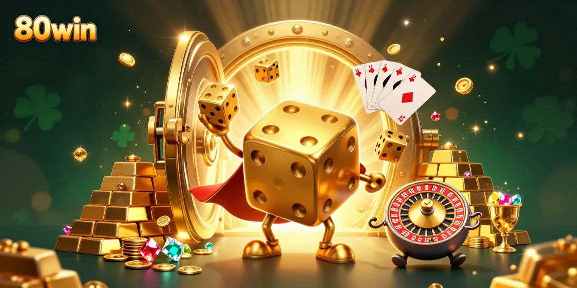 Join the excitement at 80win and experience thrilling gaming with massive golden dice and treasure!