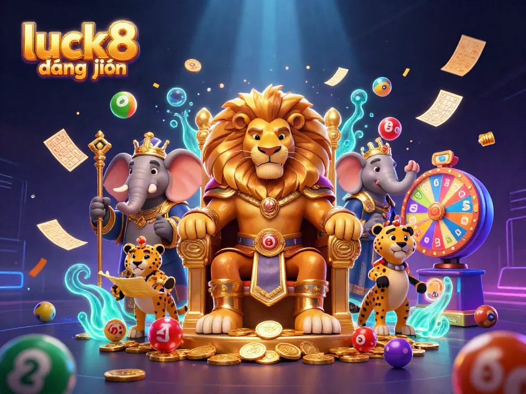 Experience the excitement of luck8 đăng nhập with a powerful lion king and thrilling game elements in a vibrant scene.