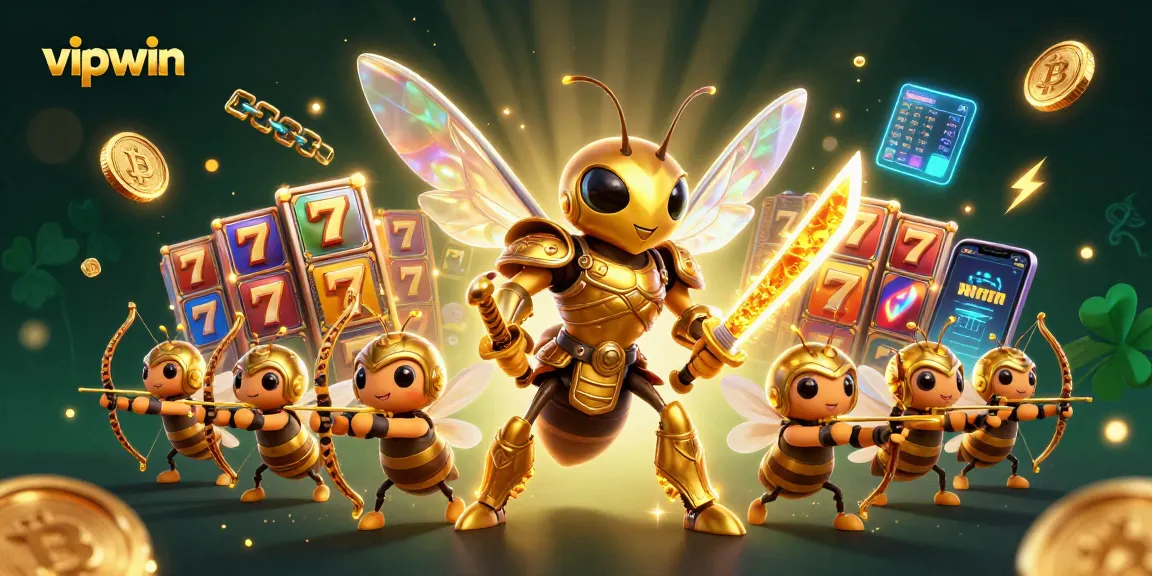 Experience thrilling slots and jackpots with vipwin in this vibrant 3D casino illustration.