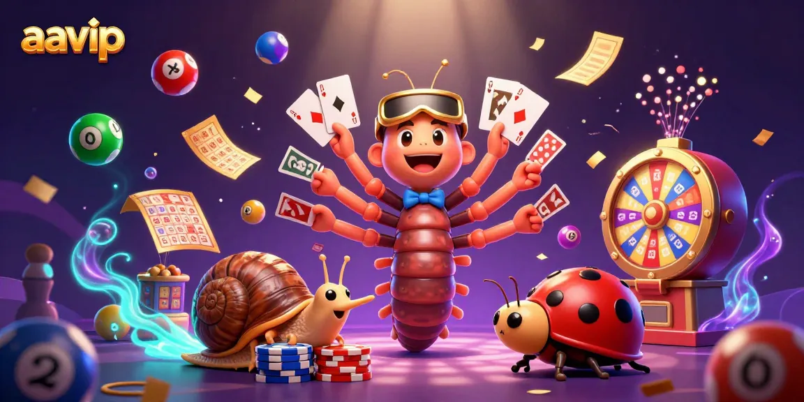 AAVIP casino illustration featuring a dealer and characters engaging in vibrant gaming activities.