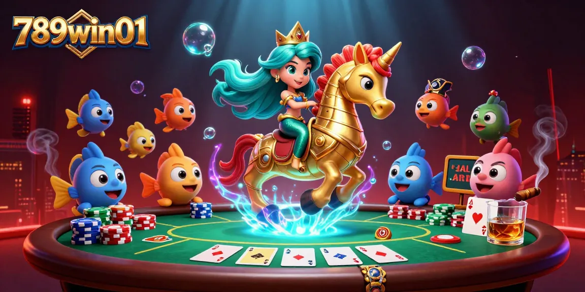 Engage in thrilling gameplay with 789win01 while surrounded by colorful characters and dynamic casino elements.
