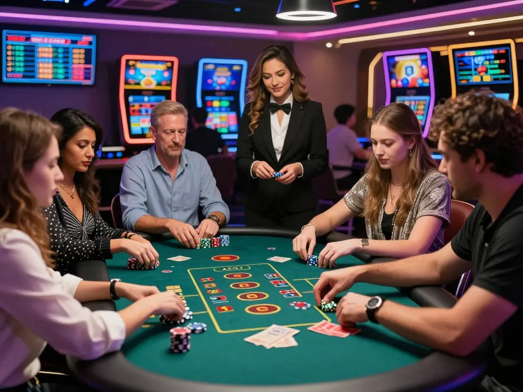 Exciting online gambling atmosphere at https://ok365.br.com/, showcasing diverse players engaged in thrilling games.