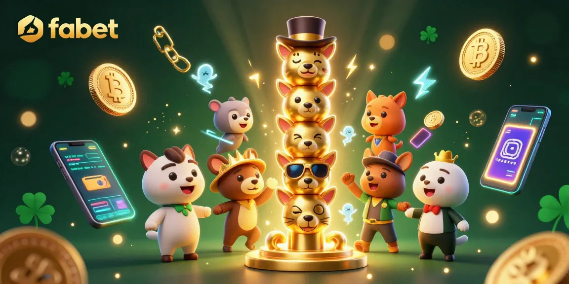 Engage with fabet's vibrant crypto casino scene featuring a golden totem and dynamic game elements.