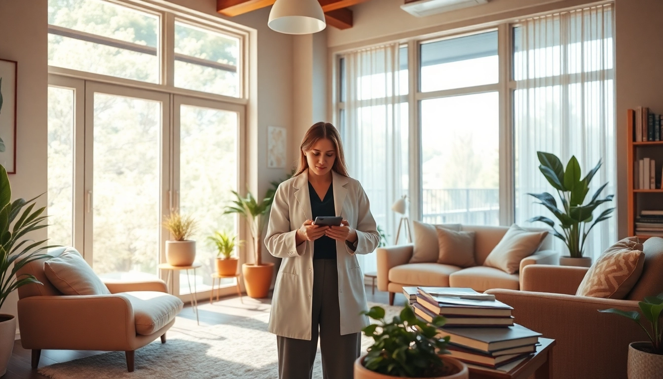 Enhancing emotional wellbeing through a tranquil therapy session in a cozy environment.