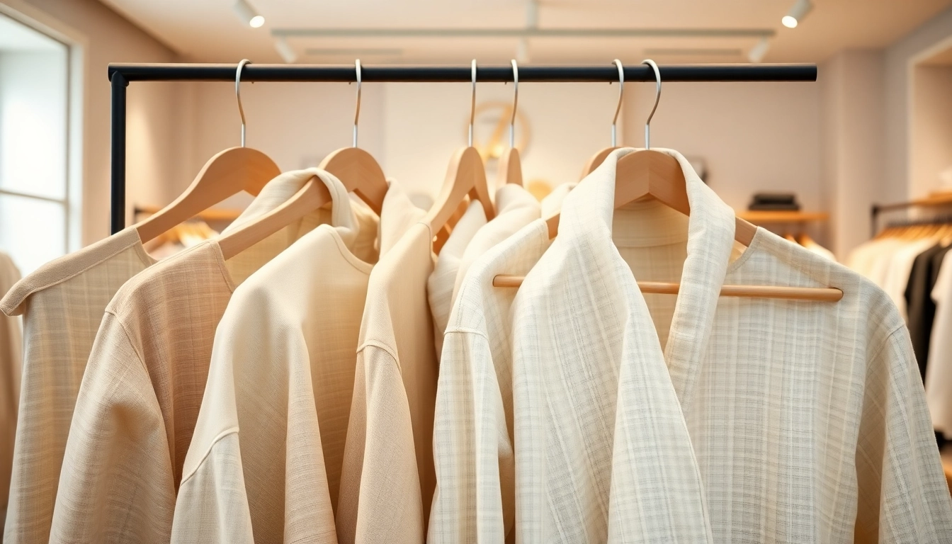Showcasing high-quality clothing manufacturer garments in a stylish boutique.