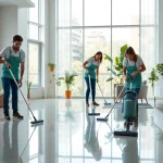 Experience move out cleaning Atlanta with expert cleaners revitalizing an apartment space.