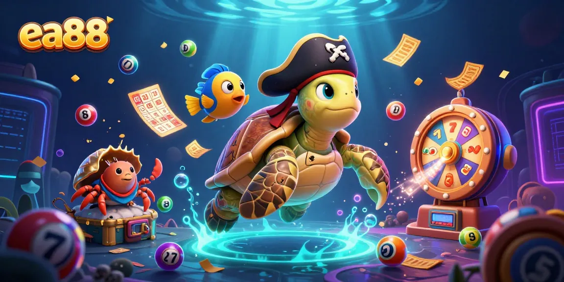 Try your luck with ea88 as a pirate turtle and friends dive into epic lottery adventures!